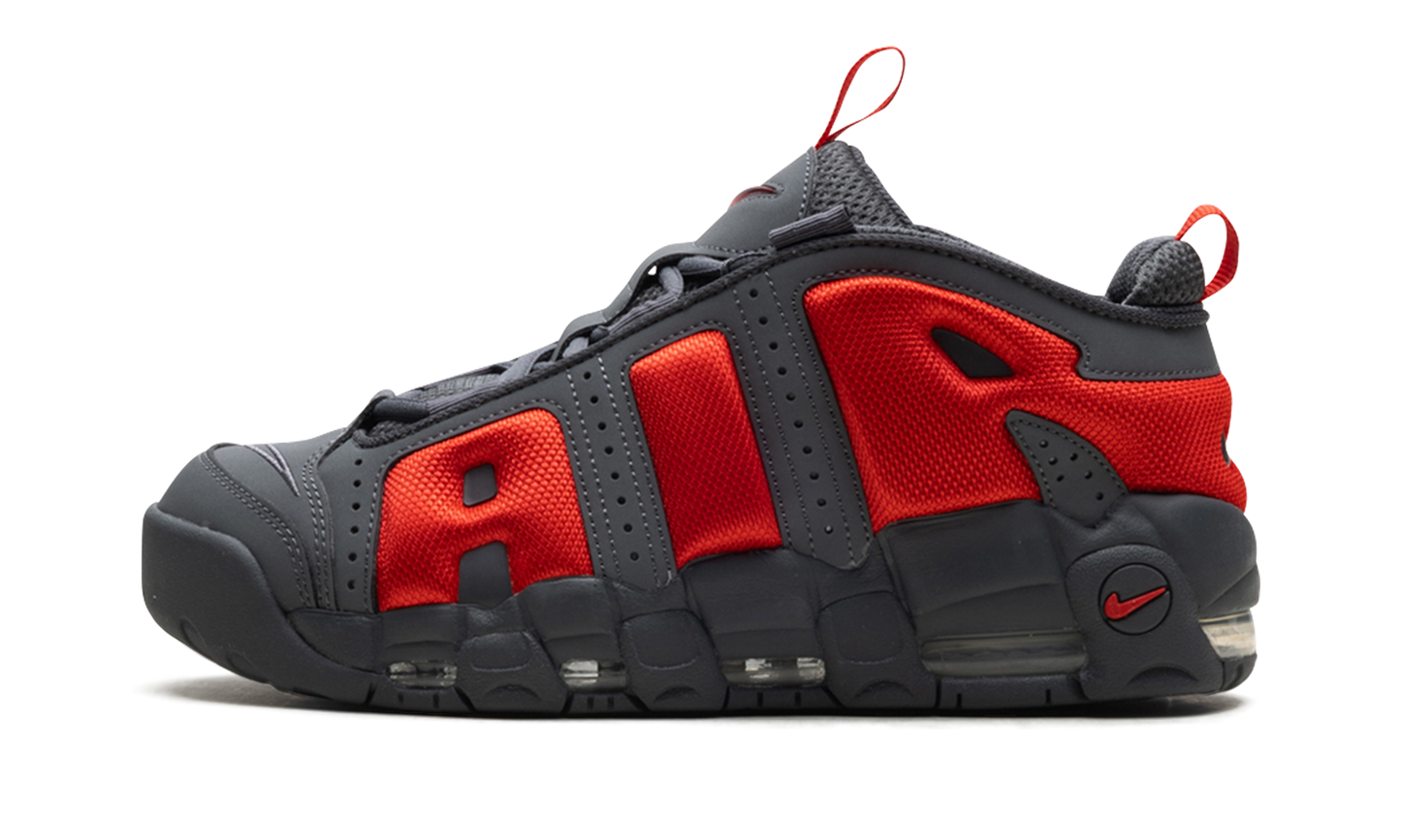 Air More Uptempo Low "Dark Grey Light Crimson"
