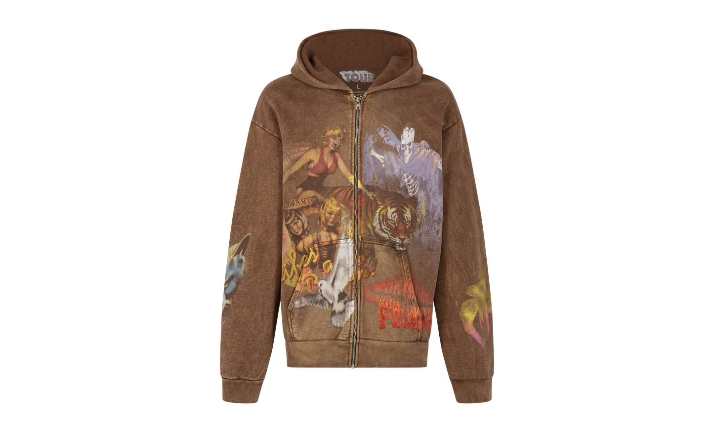 Travis Scott Utopia Circus Maximus Zip-Up Hoodie "Utopia Circus Maximus Tour 2023"