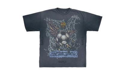 FC Barcelona Washed Spray Logo Tee "Cactus Jack - Washed Black"