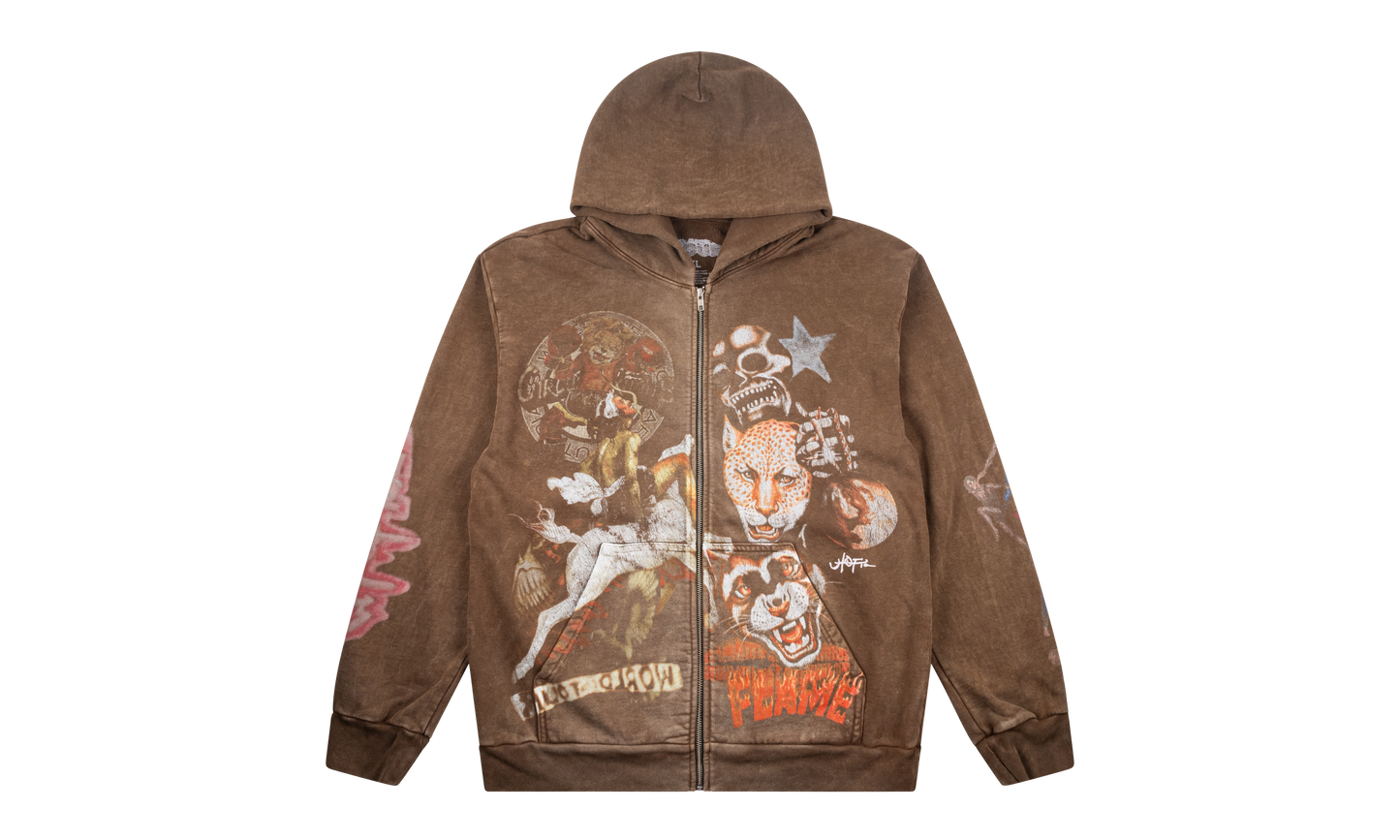 Utopia CM Zip Up Hoodie "Australia - Brown"