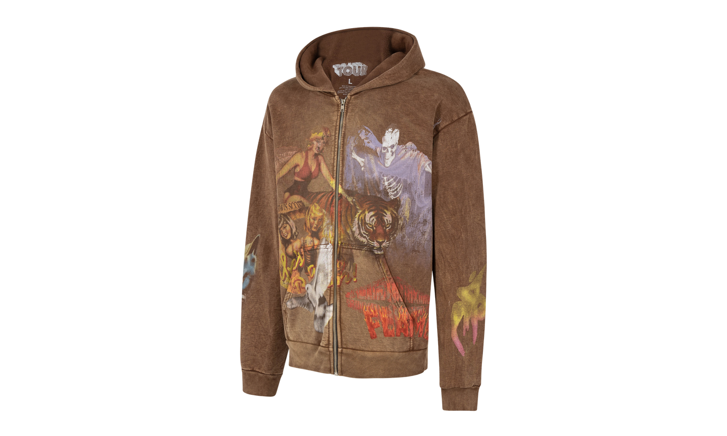 Travis Scott Utopia Circus Maximus Zip-Up Hoodie "Utopia Circus Maximus Tour 2023"